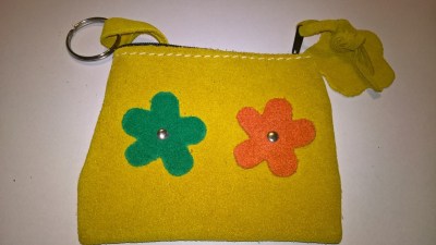 Portachiavi bustina con fiori 